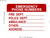 EMERGENCY PHONE NUMBERS Decal/STICKER  Signage