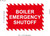 BOILER EMERGENCY SHUT-OFF Decal/STICKER