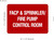 FACP AND SPRINKLER FIRE PUMP CONTROL ROOM Decal/STICKER