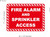 FIRE ALARM AND SPRINKLER ACCESS Decal/STICKER
