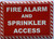 FIRE ALARM AND SPRINKLER ACCESS Decal/STICKER  Compliance Sign