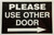 Please Use Other Door Left AND Right Arrow Sticker Set  Compliance Sign
