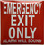 EMERGENCY EXIT ONLY ALARM WILL SOUND STICKER/DECAL  Fire Department Sign