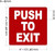 Push to EXIT Sticker/Decal  Fire Department Sign
