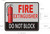 FIRE EXTINGUISHER DO NOT BLOCK SILVER   Signage