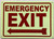 EMERGENCY EXIT LEFT ARROW  Fire Department Sign