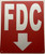 FDC ARROW DOWN Hpd Sign