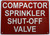 COMPACTOR SPRINKLER SHUT-OFF VALVE   Sign