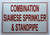 COMBINATION SIAMESE SPRINKLER AND STANDPIPE SIGN