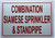 COMBINATION SIAMESE SPRINKLER AND STANDPIPE   Fire Department Sign