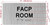 FACP ROOMwith Raised letters/Image & Grade 2 Braille - Includes Red Adhesive pad for Easy Installation  Hpd Sign