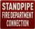 Standpipe fire department connection   Fire Department Sign