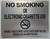 NYC Smoke free Act Sign "No Smoking or Electric cigarette Use" + Warning ( 8.5x11, Brush Aluminium)