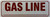 GAS LINE   Fire Department Sign