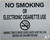 NYC Smoke free Act Sign "No Smoking or Electric cigarette Use" -with Warning( 8.5x11, White)