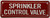 SPRINKLER CONTROL VALVE   Fire Department Sign