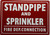 STANDPIPE AND SPRINKLER FIRE DEPARTMENT CONNECTION Hpd Sign
