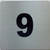 Signage Apartment number 9