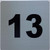 Sign Apartment number 13