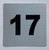 Signage Apartment number 17