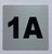 Apartment number 1A signage
