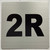 Apartment number 2R sign