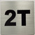 Signage Apartment number 2T