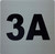 Apartment number 3A signage