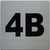 Apartment number 4B signage