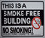 This is A Smoke Free Building NO Smoking OR Electronic Cigarette USE Sign(White/Black, Aluminium 10X12-Rust Free)