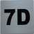 Sign Apartment number 7D