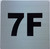 Signage Apartment number 7F
