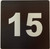 Signage Apartment number 15