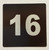 Sign Apartment number 16