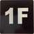Apartment number 1F signage