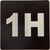Apartment number 1H signage