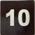 Apartment number 1O signage