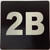 Apartment number 2B sign