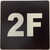 Apartment number 2F sign