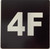 Apartment number 4F signage