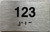 BRAILLE APARTMENT NUMBER 123 SIGN