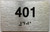 ADA APARTMENT NUMBER 401 SIGN