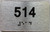 ADA APARTMENT NUMBER 514 SIGN