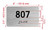HOTEL APARTMENT NUMBER 807 SIGN