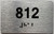 HOTEL DIRECTIONAL SIGN APARTMENT NUMBER 812