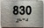 TACTILE HOTEL APARTMENT NUMBER 830 SIGN