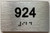 ADA APARTMENT NUMBER 924 SIGN