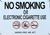 NO SMOKING OR ELECTRONIC CIGARETTE USE SMOKE FREE AIR ACT - NYC NO SMOKING