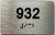 HOTEL DIRECTIONAL SIGN APARTMENT NUMBER 932
