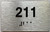 Signage Apartment number  - Unit number  / Suite number  comes with Raised letters & Grade 2 Braille - Includes Red Adhesive pad for Easy Installation - The park Ave Line (Apt 211)